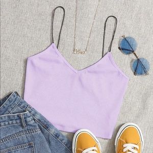 Purple Shein cropped tank